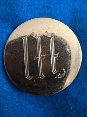 B.A. Ballou 1/20 12K Gold Filled Monogram Disc Brooch Pin